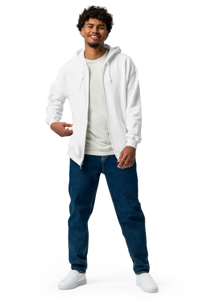 Zip Hoodie - White