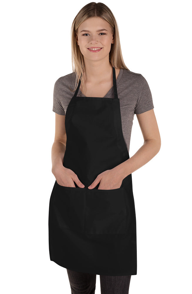 Custom Embroidered Apron - Black (Liberty Bags 5502)